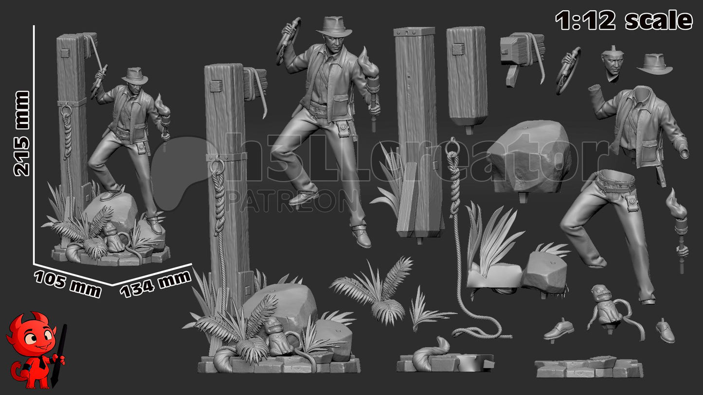 Indiana Jones Garage Kit | Fanmade Model by h3llCreator | The Great Circle | 3D Printed