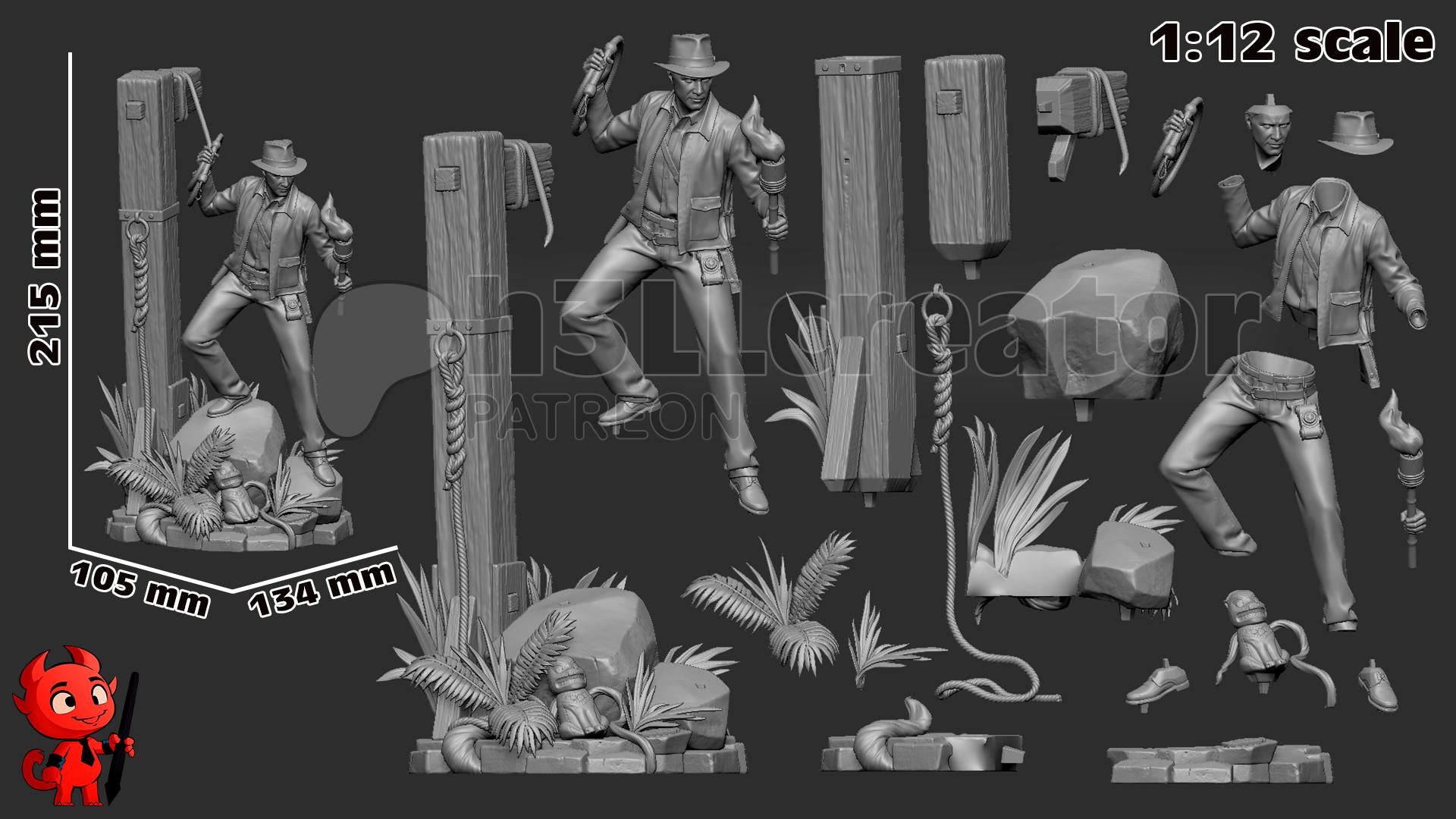 Indiana Jones Garage Kit | Fanmade Model by h3llCreator | The Great Circle | 3D Printed