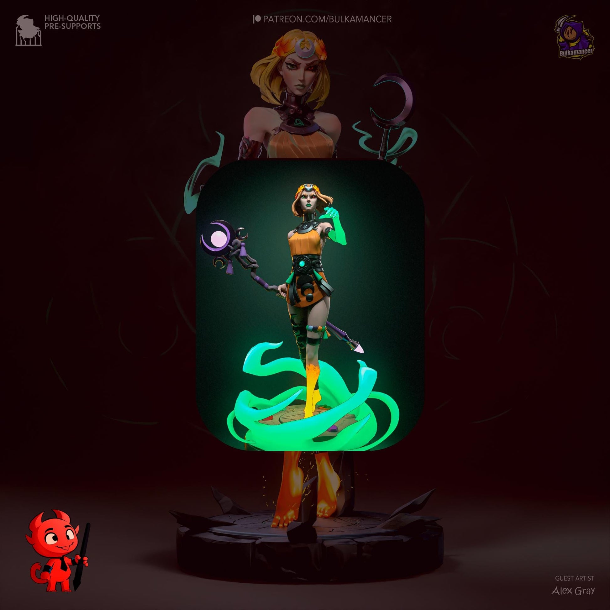 Hades 2 Melinoe Garage Kit | Fanmade Model by Bulkamancer/h3llCreator | Princess of the Underworld | 3D Printed