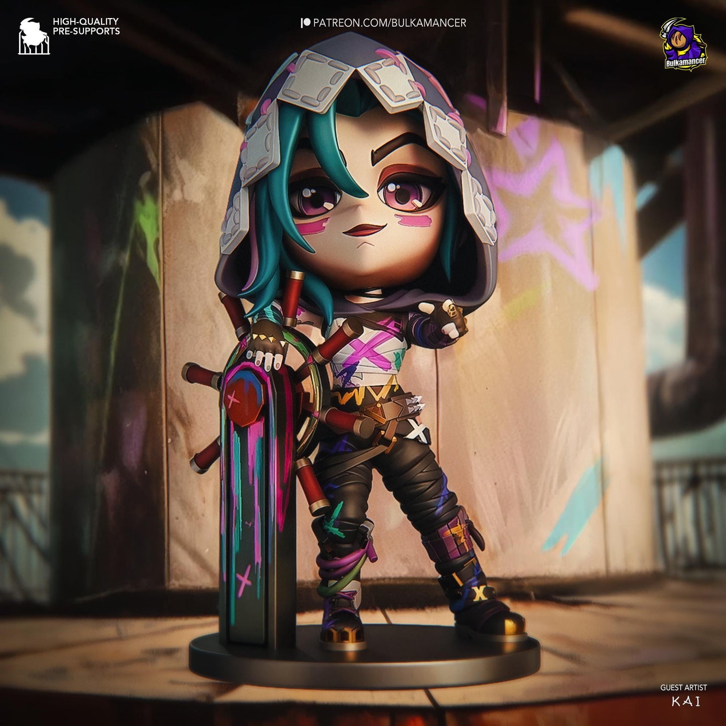 Chibi Arcane Garage Kit | Fanmade Model by Bulkamancer| Pow! | 3D Printed - Sephiknot