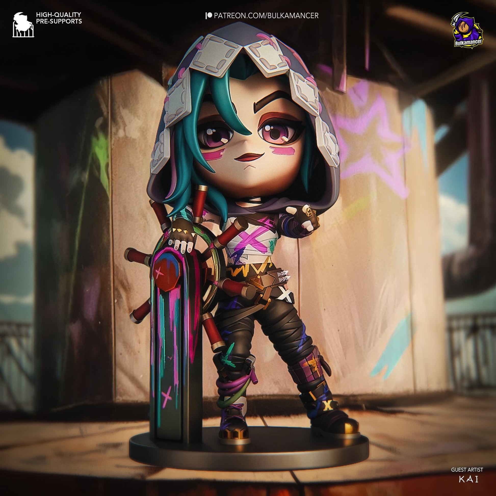 Chibi Arcane Garage Kit | Fanmade Model by Bulkamancer| Pow! | 3D Printed - Sephiknot