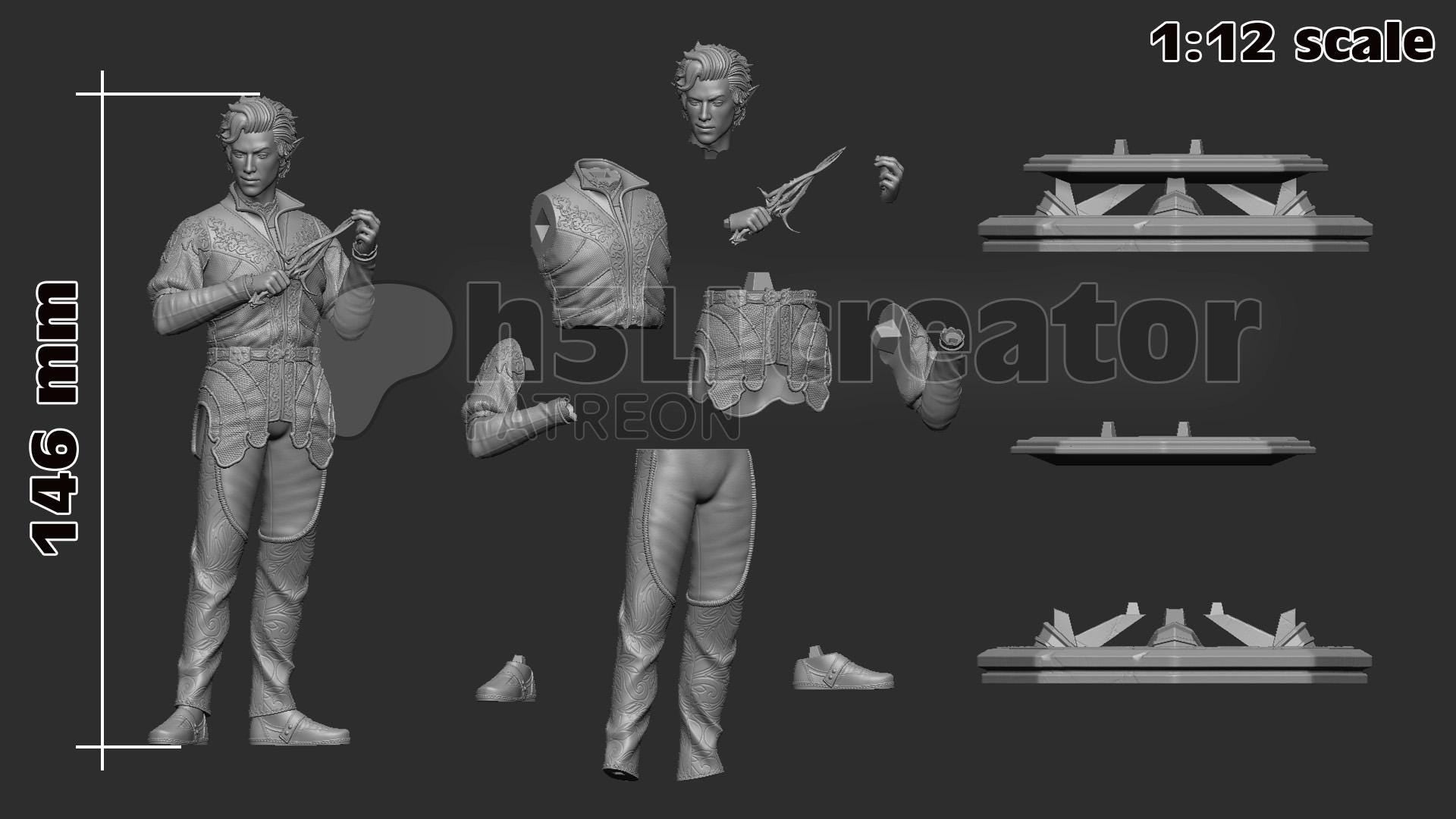 Baldurs Gate 3 Astarion Garage Kit | Fanmade Model made by h3llCreator & Bulkamancer | The Vampire Husbando | 3D Printed
