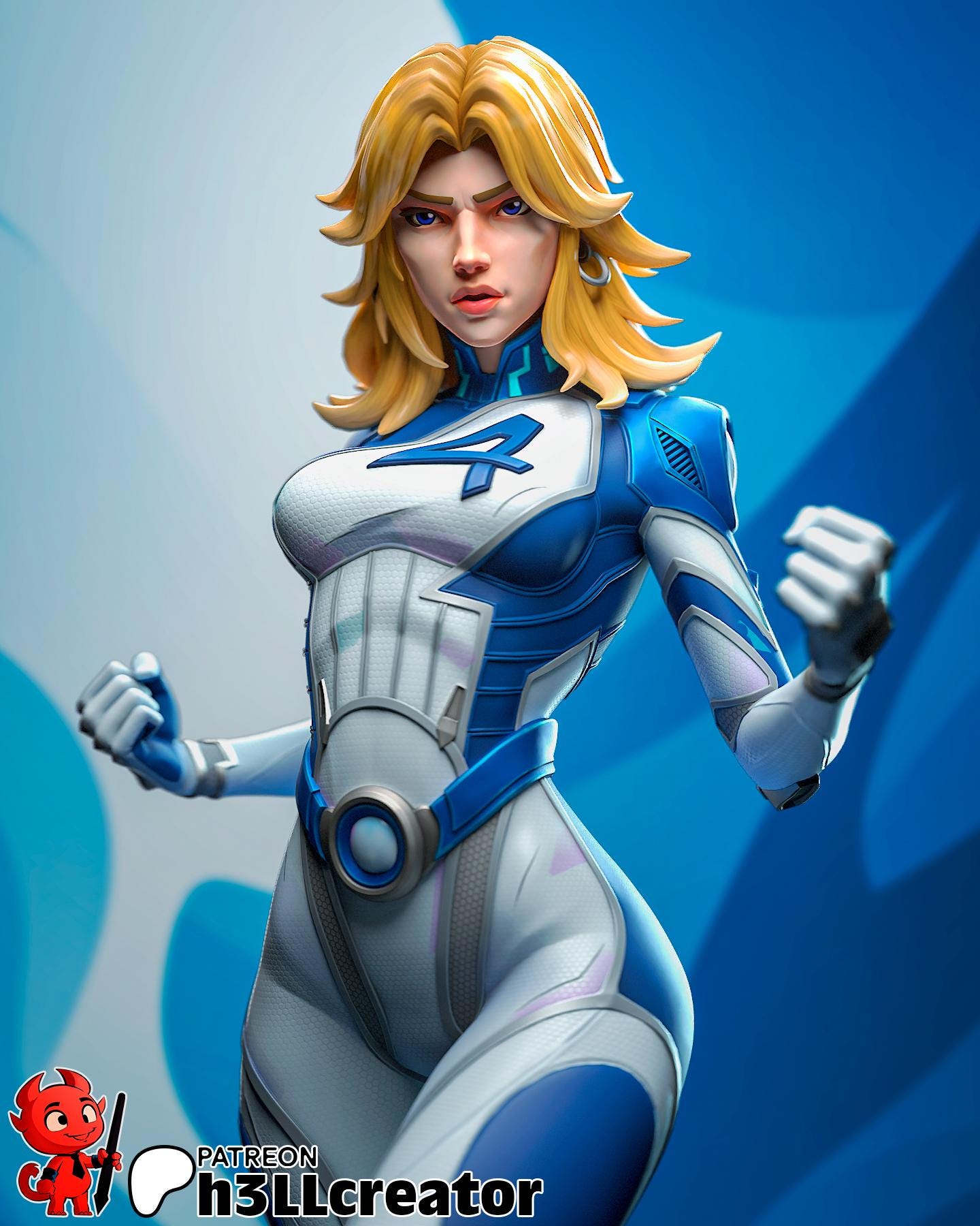 Invisible Woman Garage Kit | Fanmade Model by h3llCreator | Rivals | 3D Printed