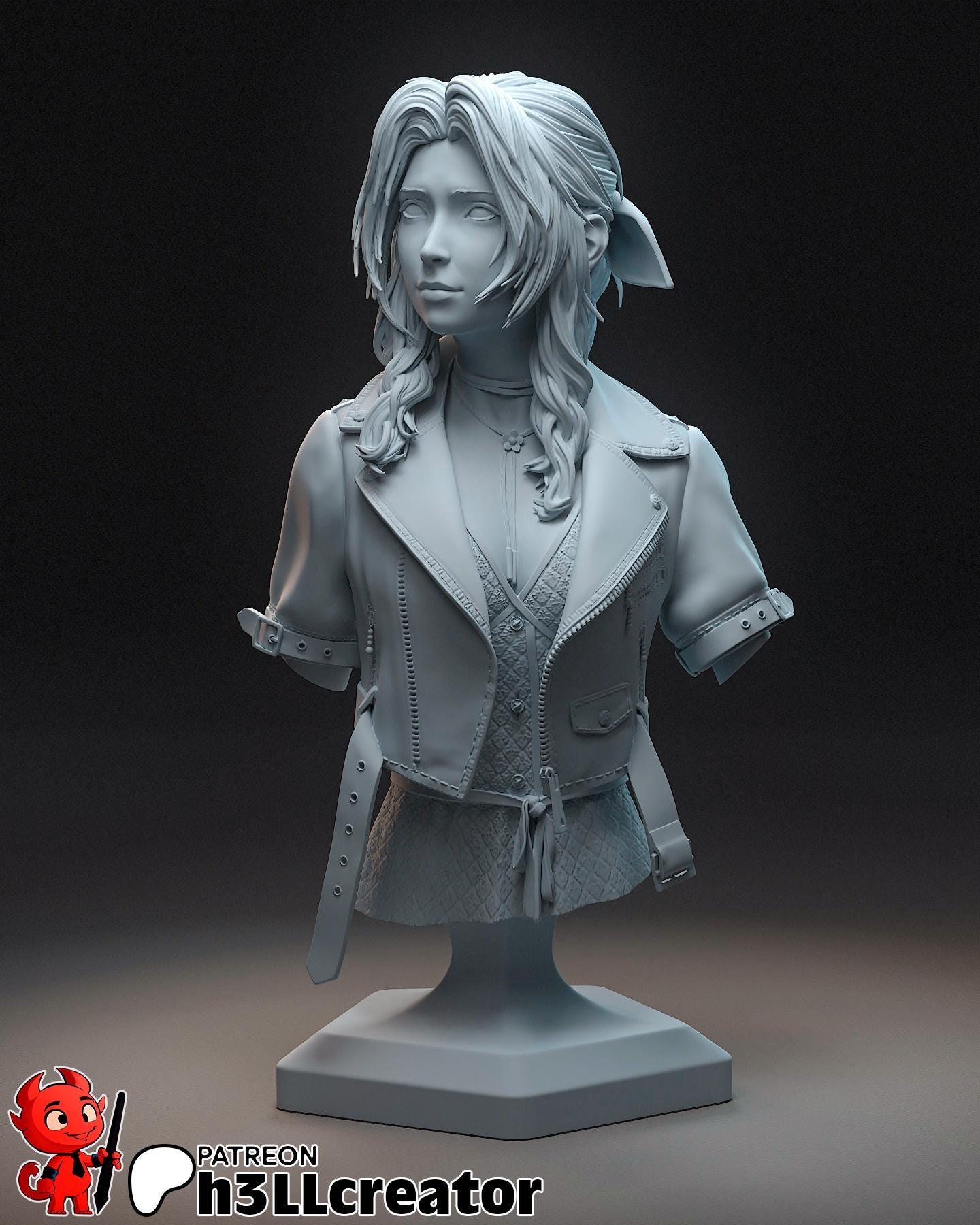 Aerith Garage Kit | Fanmade Model by h3llCreator | The Ancient | 3D Printed