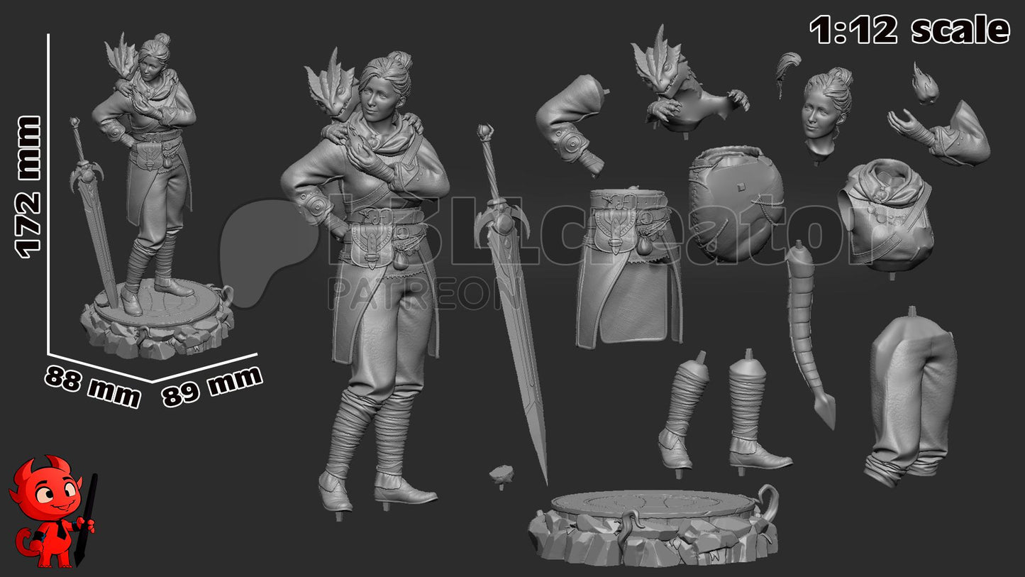 Zoe Sato Garage Kit | Fanmade Model by h3llCreator | Split Fiction | 3D Printed