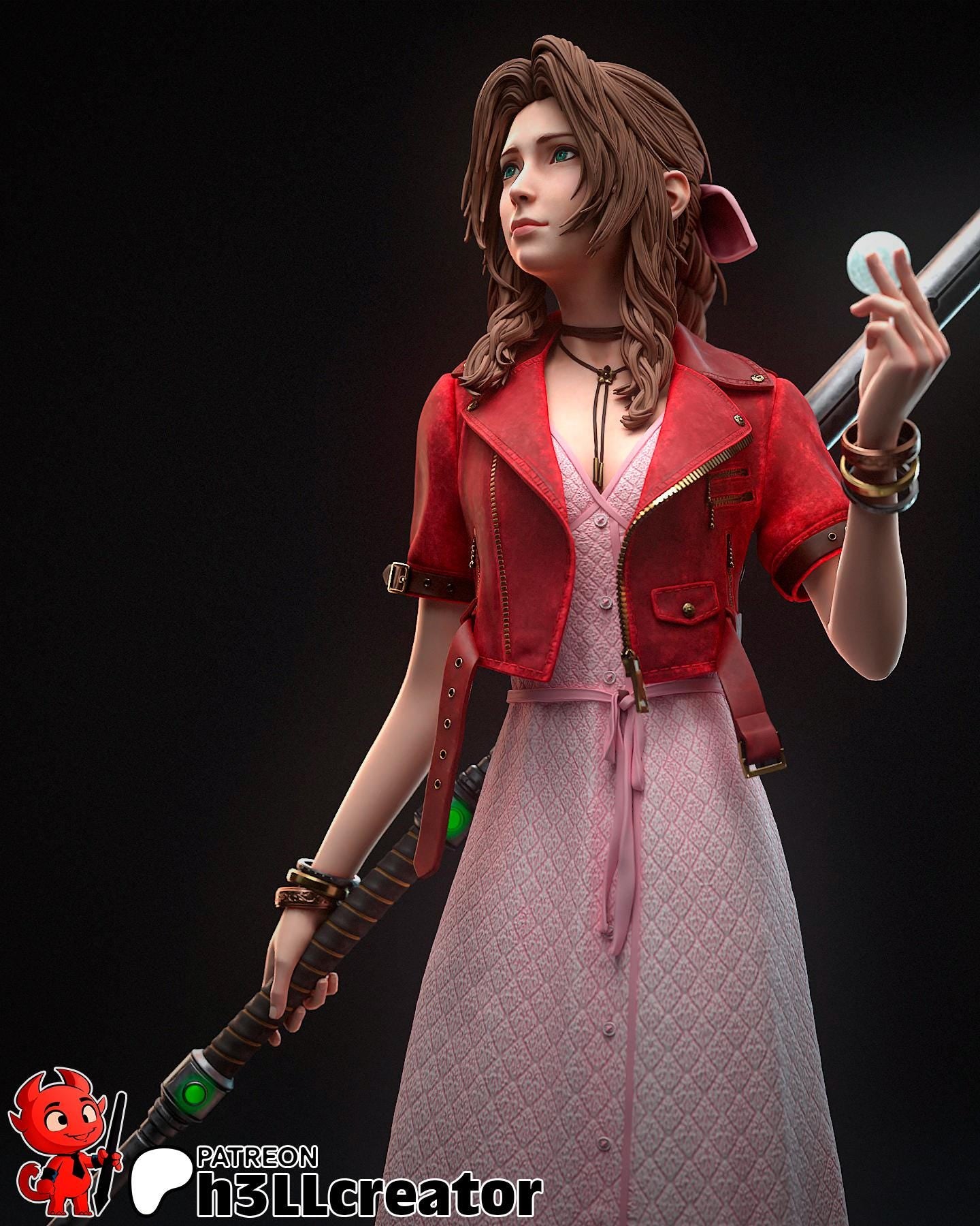 Aerith Garage Kit | Fanmade Model by h3llCreator | The Ancient | 3D Printed