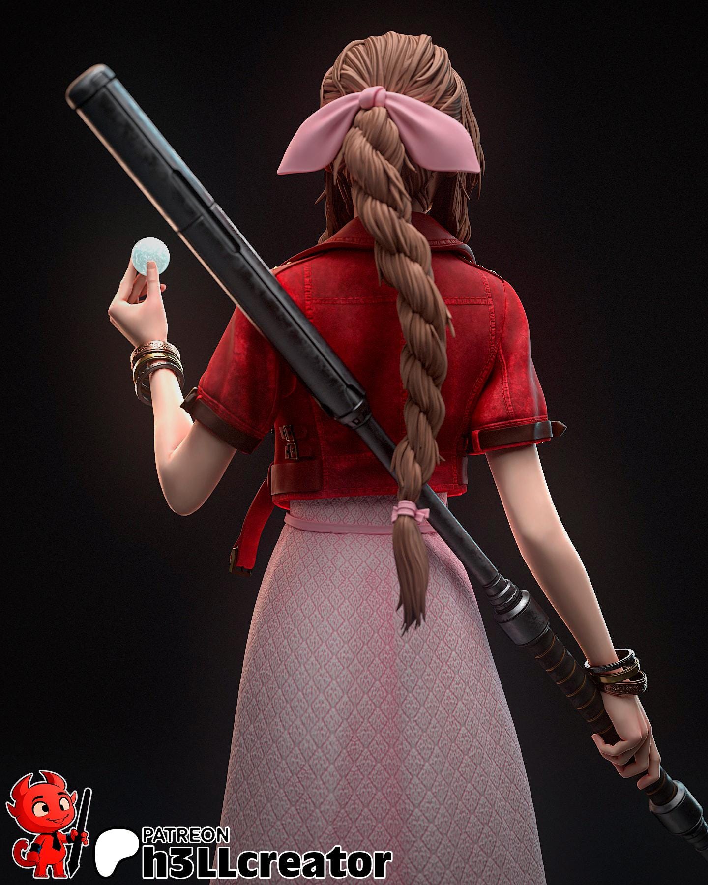 Aerith Garage Kit | Fanmade Model by h3llCreator | The Ancient | 3D Printed