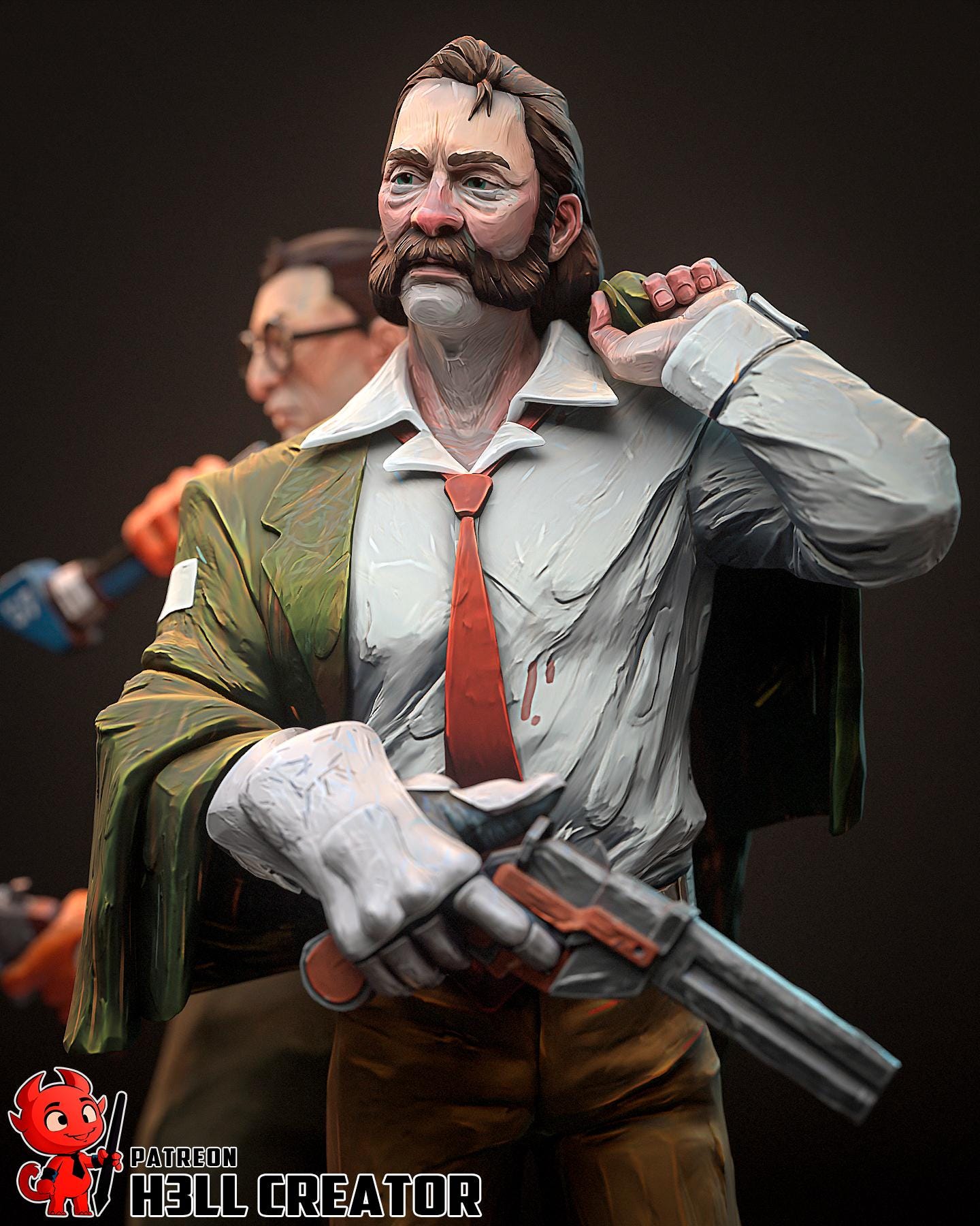 Harry and Kim Garage Kit | Fanmade Model by h3llCreator | Disco Elysium | 3D Printed