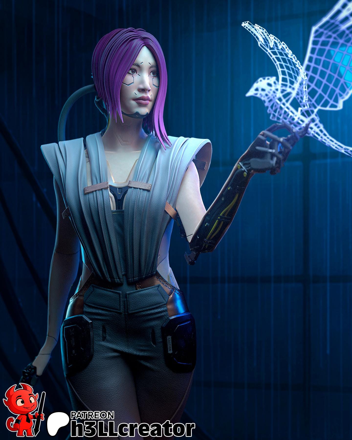 Songbird from Cyberpunk Fan-Made Model by h3llcreator - Sephiknot