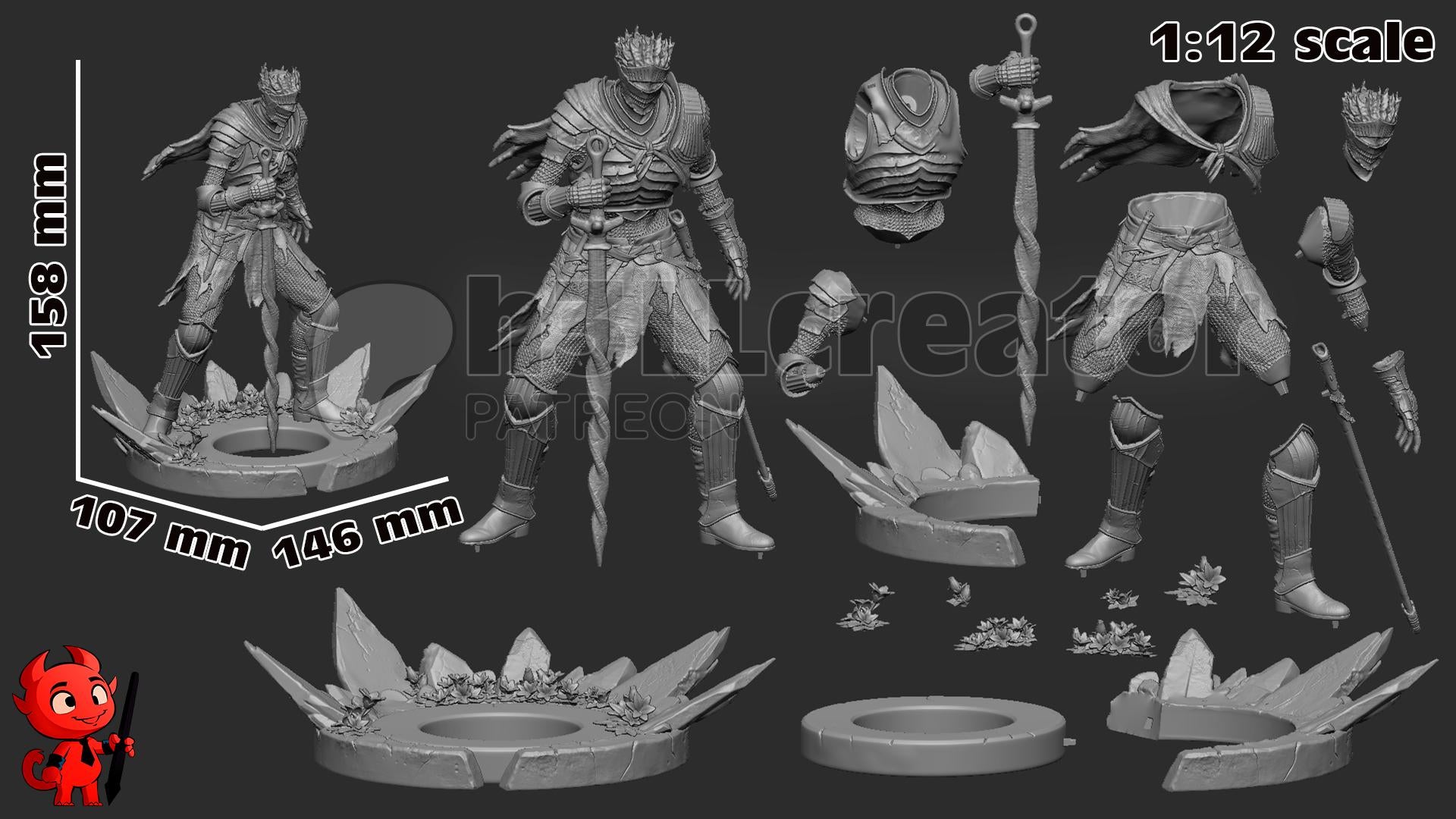 Cinder Knight Garage Kit | Fanmade Model | One very hard game | 3D Printed