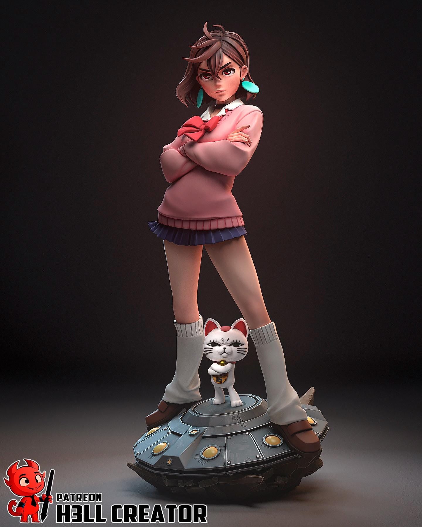 Psychic Teen Garage Kit | Fanmade Model by h3llCreator | And a Turbo Yokai | 3D Printed