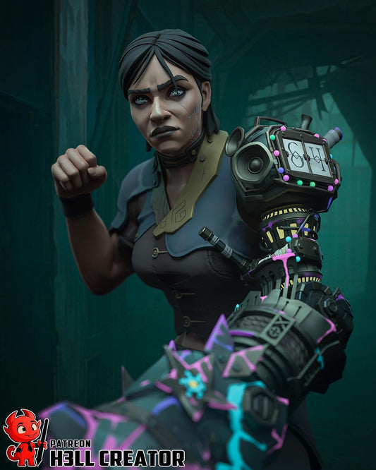Sevika Garage Kit | Fanmade Model by h3llCreator | Defender of Zaun | 3D Printed
