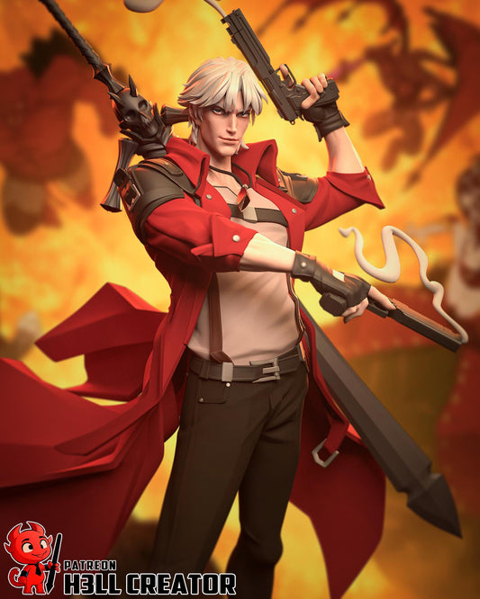 Dante Garage Kit | Fanmade Model by h3ll creator | Devil May Eat Pizza | 3D Printed