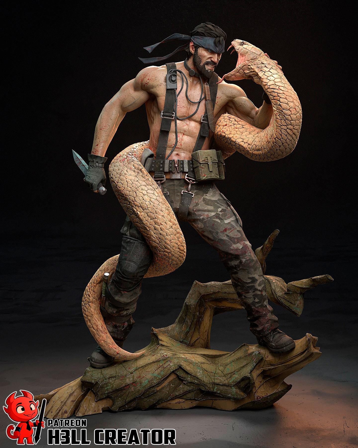 Big Boss with a Python Garage Kit | Fanmade Model by h3llCreator | Wooden Screw Liquid | 3D Printed