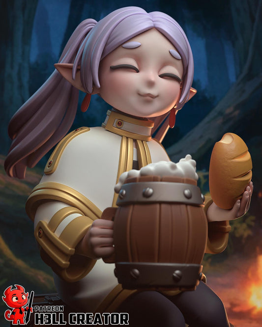 Chibi Elf Garage Kit | Fanmade Model by h3llCreator | Very old elf | 3D Printed