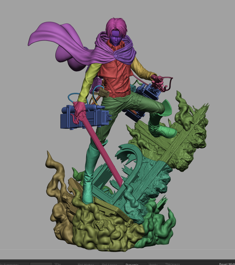 Levi from Attack on Titan Fan-Made Model by CA3D