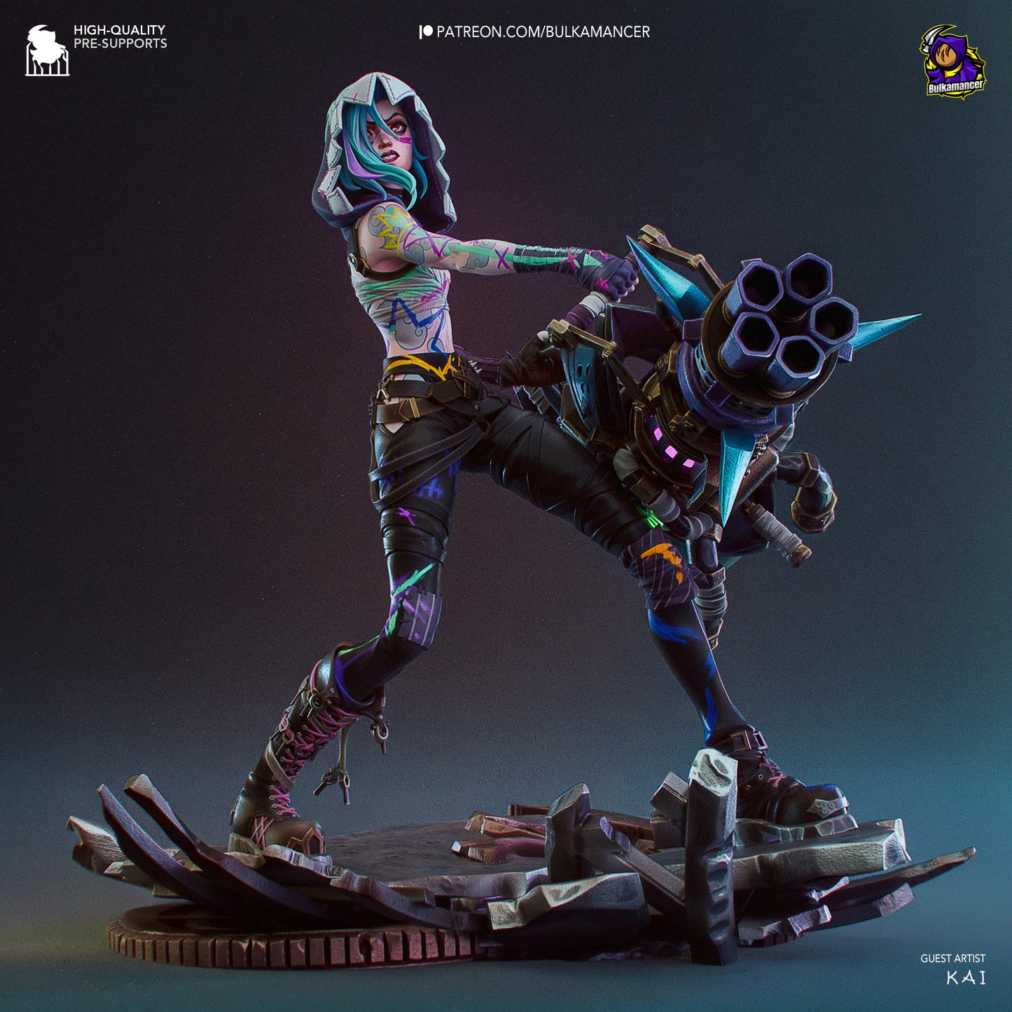 Jinx Garage Kit | Fanmade Model by Bulkamancer| Manic pixie girl | 3D Printed - Sephiknot