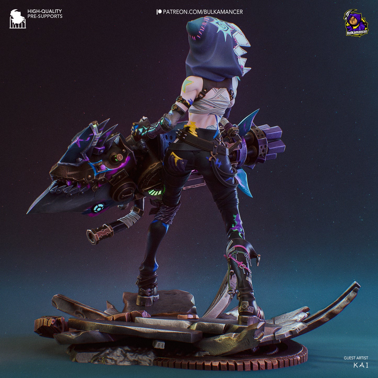 Jinx Garage Kit | Fanmade Model by Bulkamancer| Manic pixie girl | 3D Printed - Sephiknot