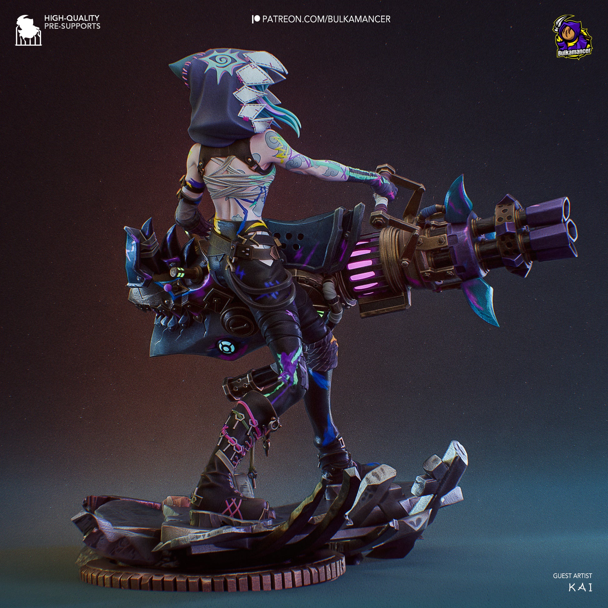 Jinx Garage Kit | Fanmade Model by Bulkamancer| Manic pixie girl | 3D Printed - Sephiknot