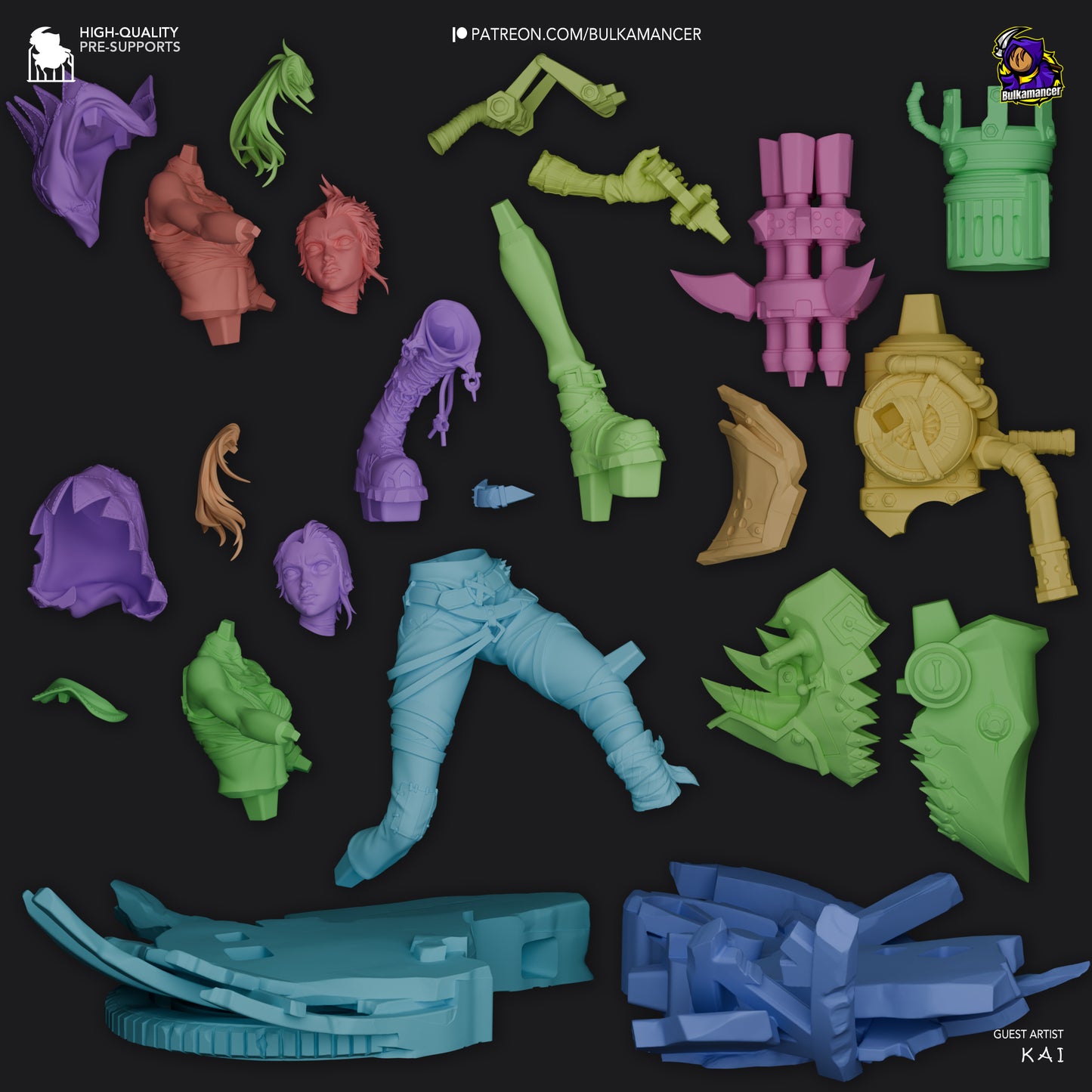 Jinx Garage Kit | Fanmade Model by Bulkamancer| Manic pixie girl | 3D Printed - Sephiknot