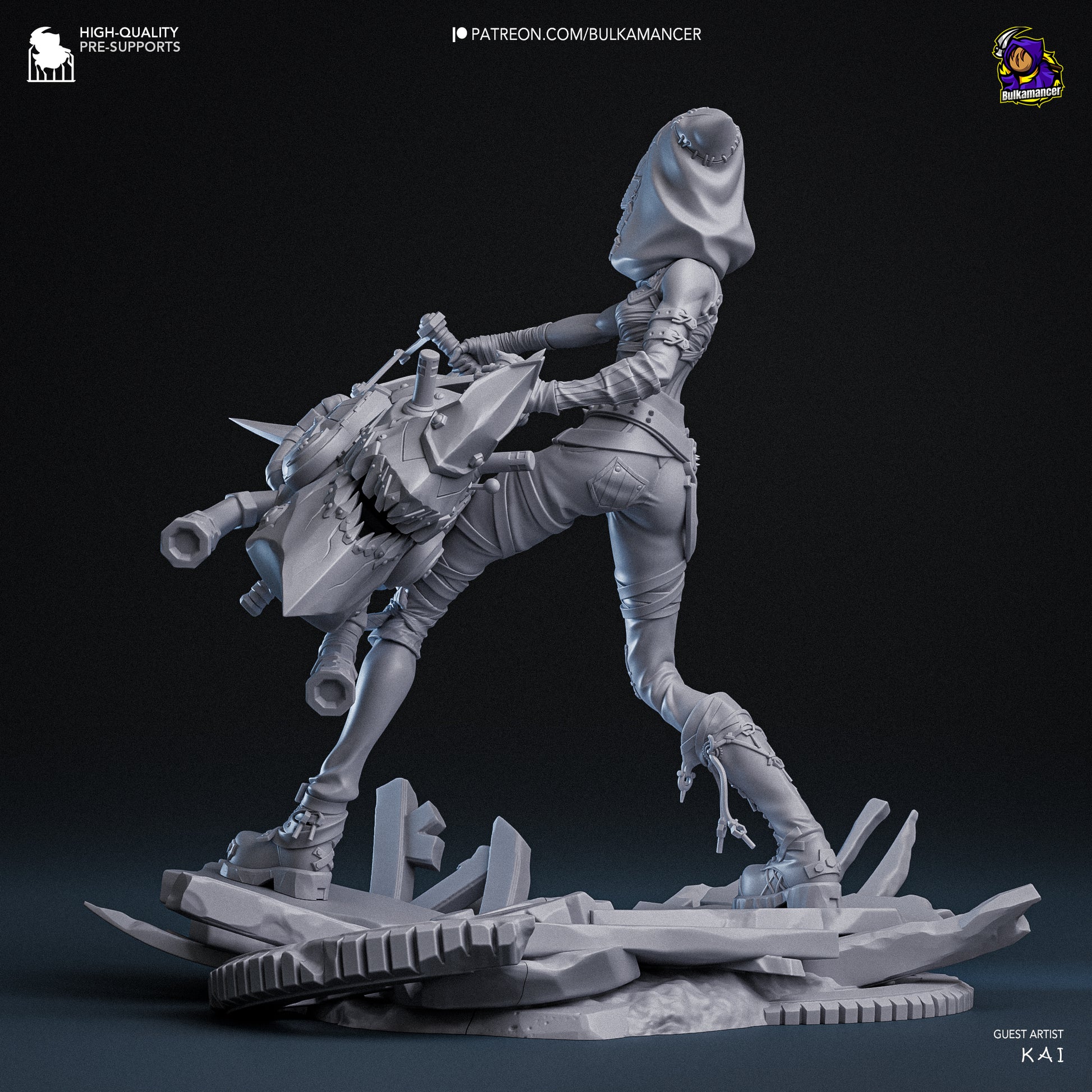 Jinx Garage Kit | Fanmade Model by Bulkamancer| Manic pixie girl | 3D Printed - Sephiknot