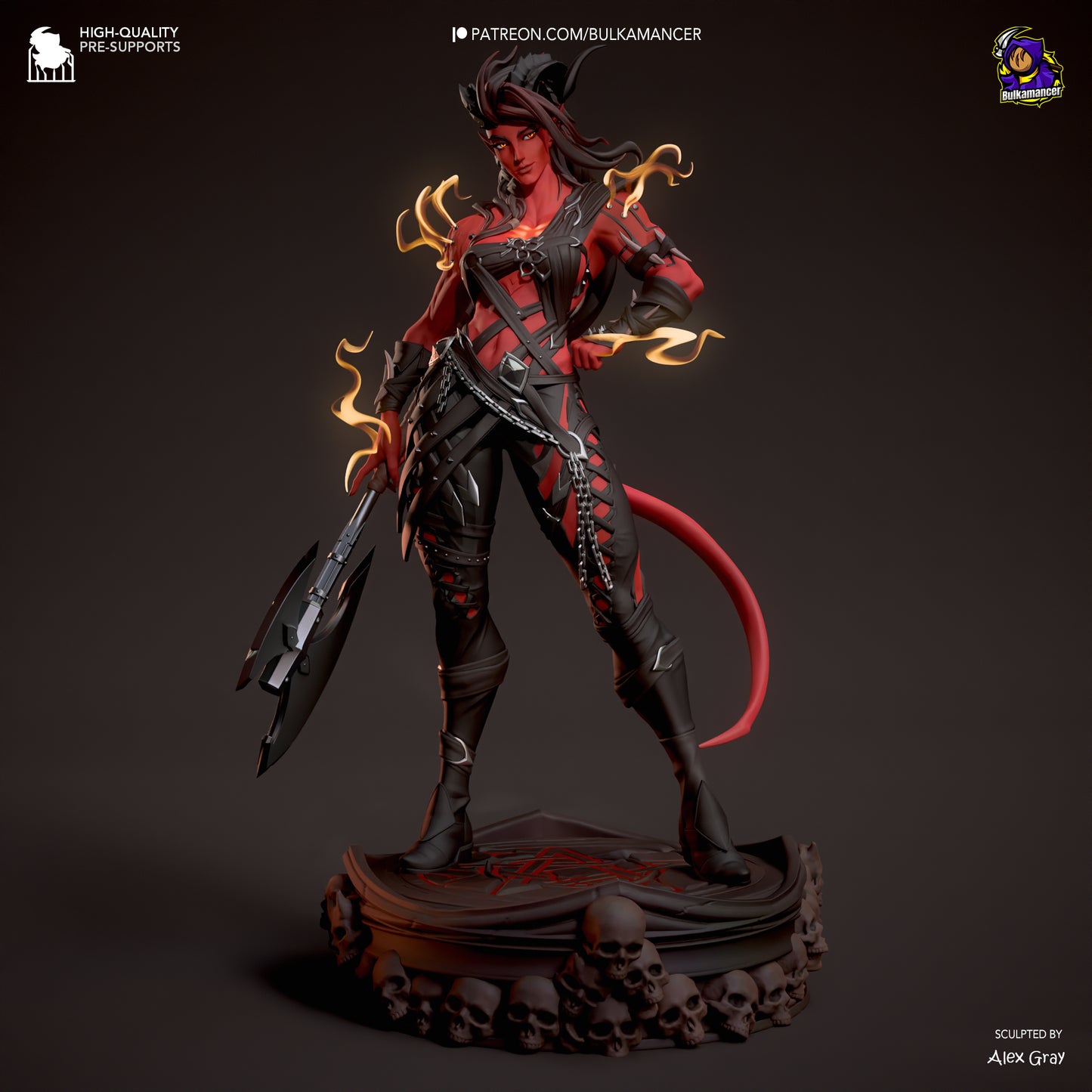 Baldur's Gate 3 Stylized Karlach Garage Kit | Fanmade Model by Bulkamancer | Barbarian mommy | 3D Printed - Sephiknot
