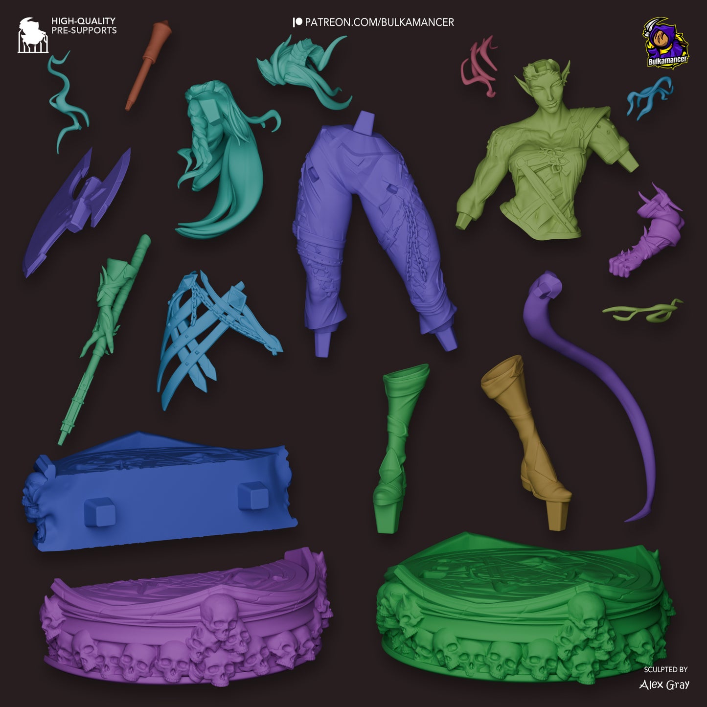 Baldur's Gate 3 Stylized Karlach Garage Kit | Fanmade Model by Bulkamancer | Barbarian mommy | 3D Printed - Sephiknot