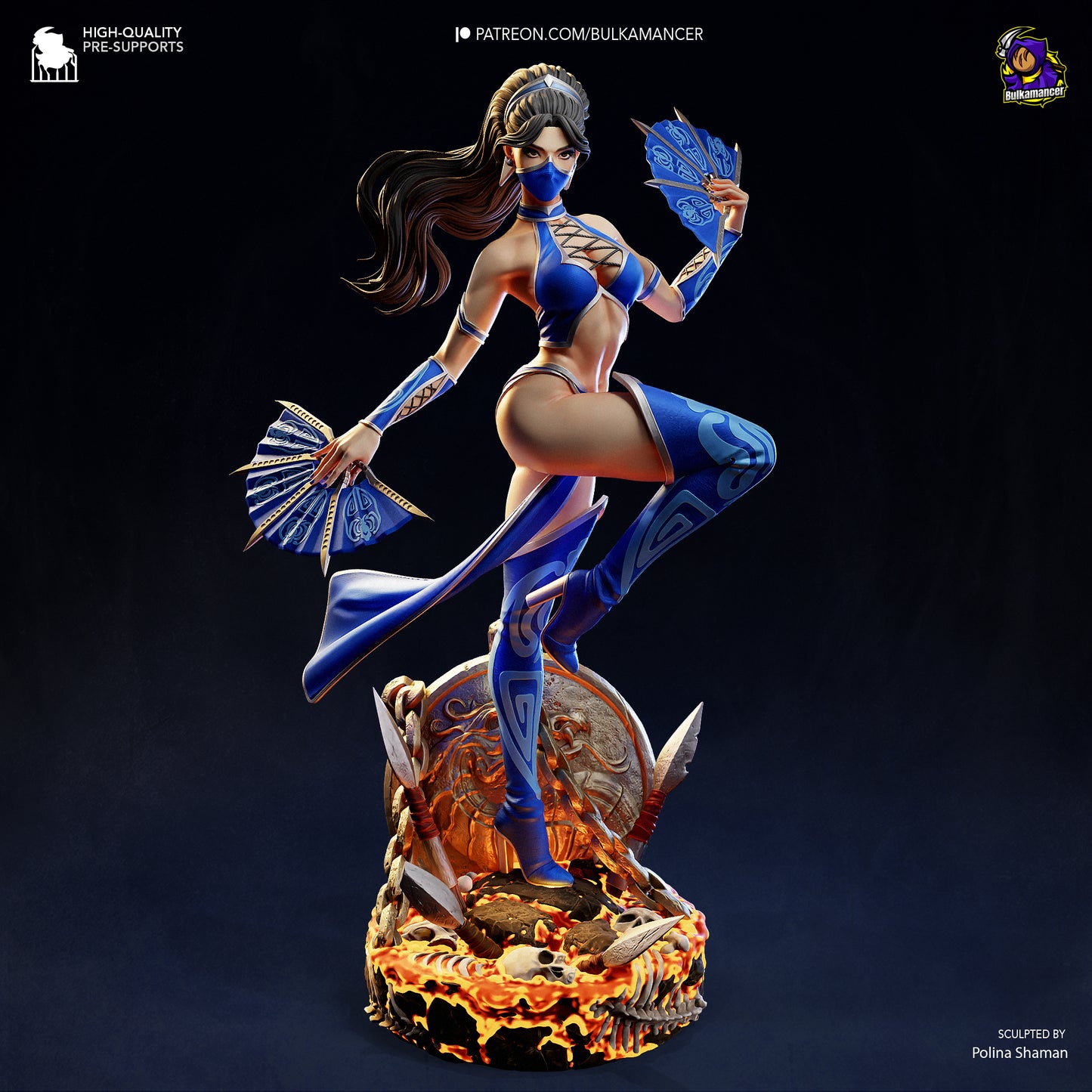 Kitana from Mortal Kombat by Bulkamancer | High Quality Resin Print | Painted Commissions available! - Sephiknot
