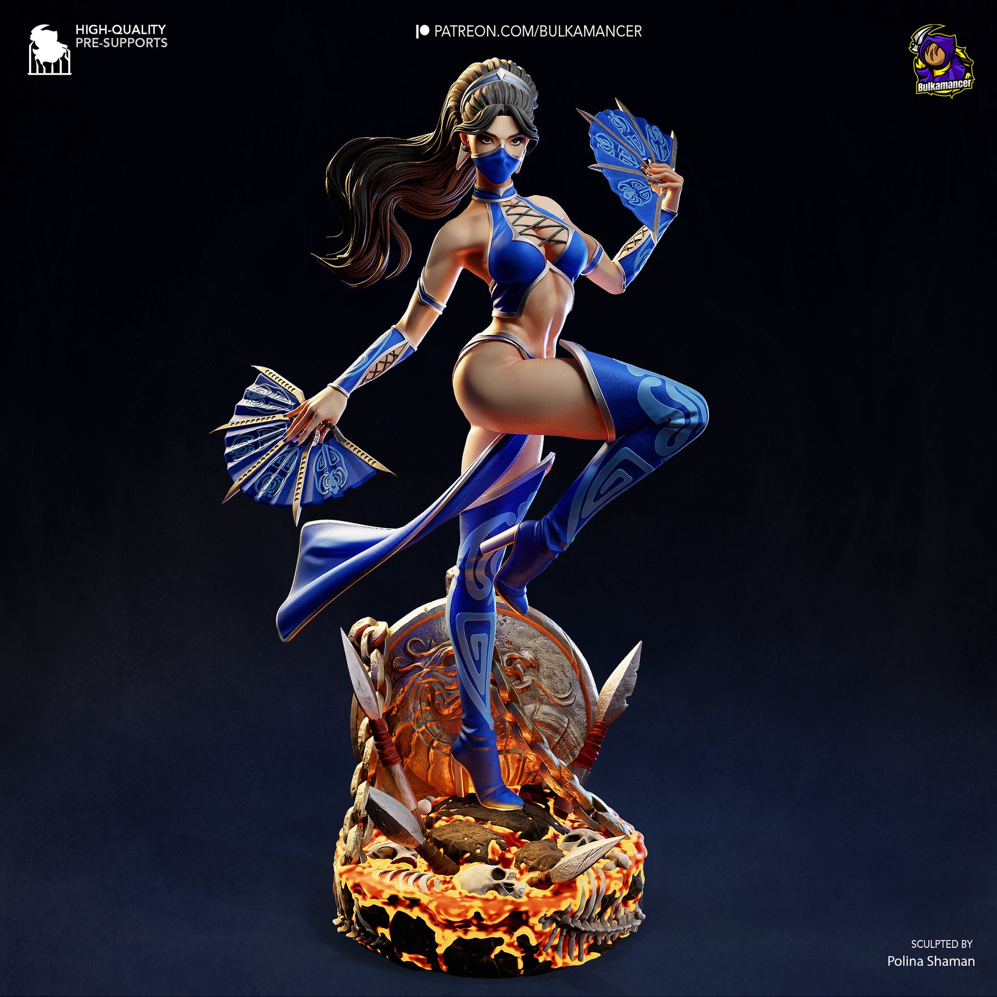 Kitana from Mortal Kombat by Bulkamancer | High Quality Resin Print | Painted Commissions available! - Sephiknot
