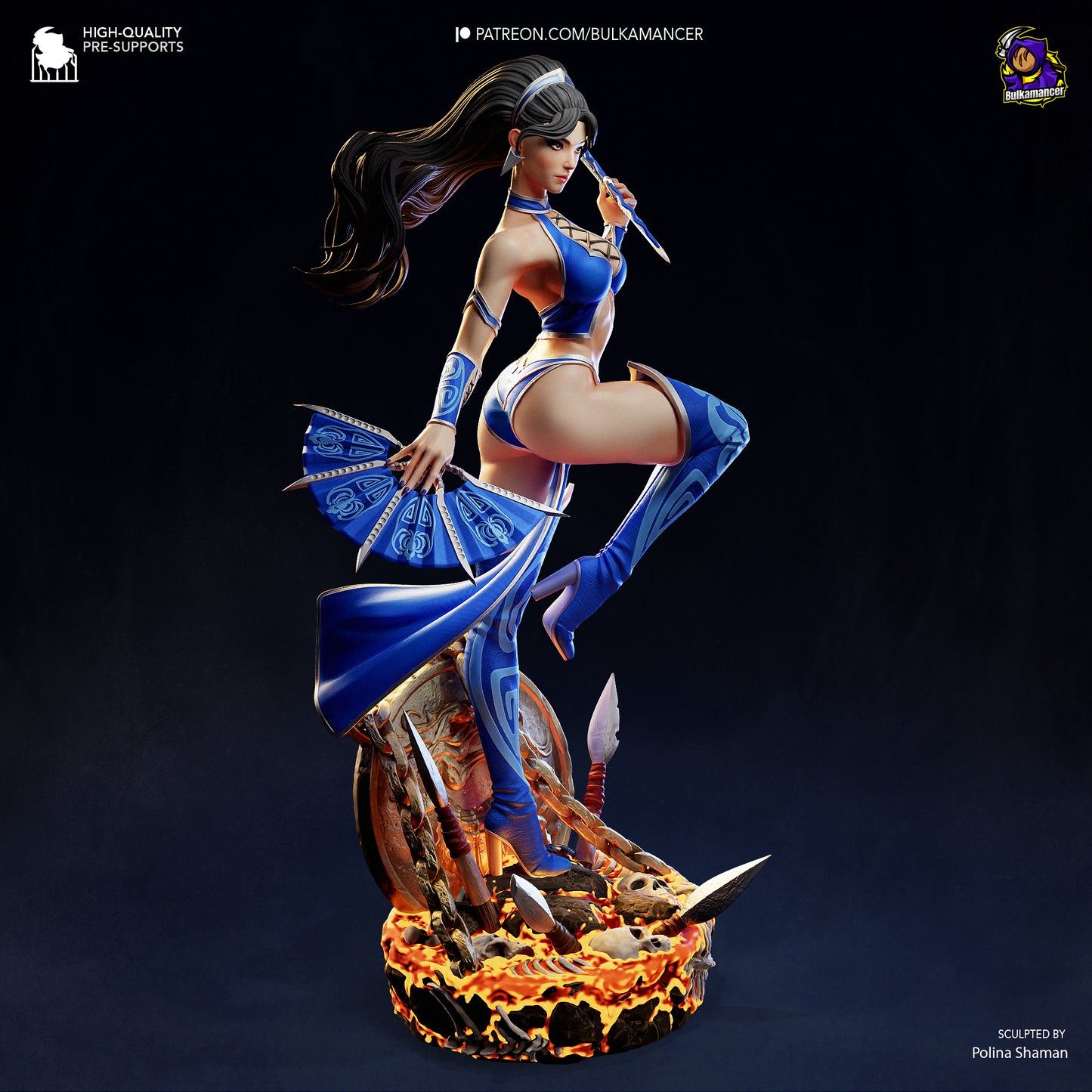 Kitana from Mortal Kombat by Bulkamancer | High Quality Resin Print | Painted Commissions available! - Sephiknot