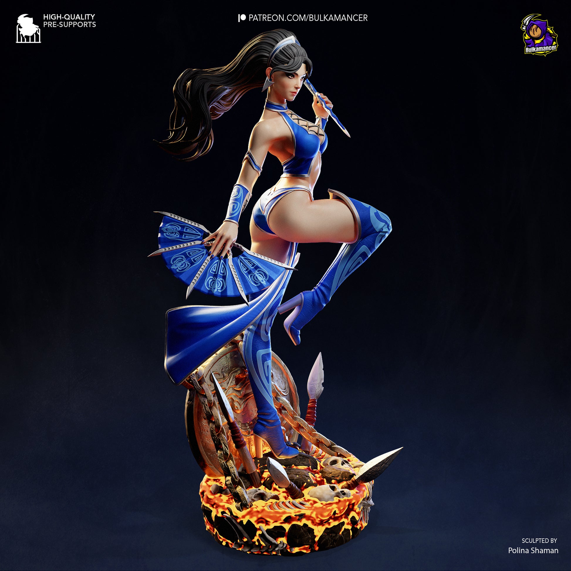 Kitana from Mortal Kombat by Bulkamancer | High Quality Resin Print | Painted Commissions available! - Sephiknot