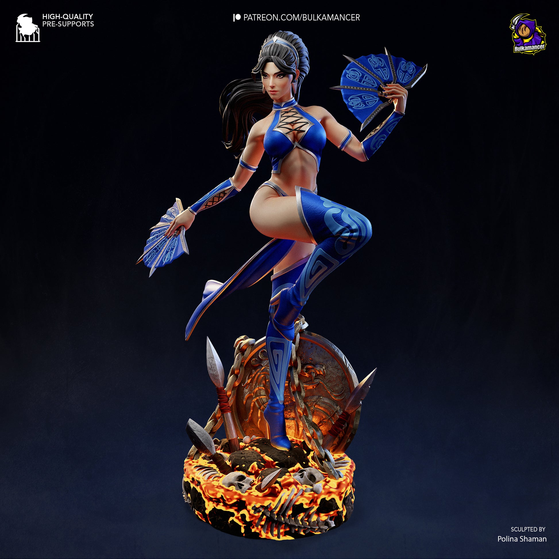 Kitana from Mortal Kombat by Bulkamancer | High Quality Resin Print | Painted Commissions available! - Sephiknot