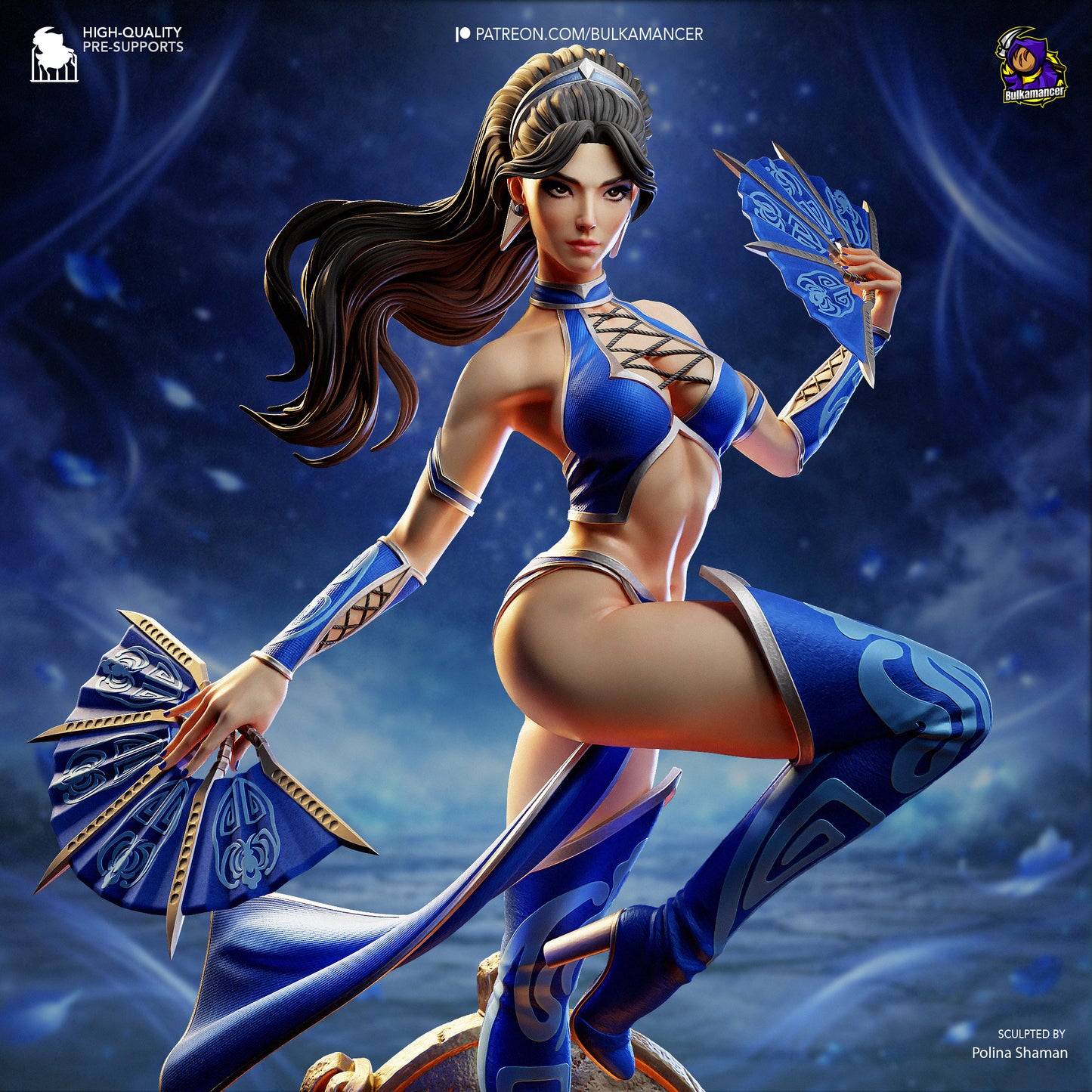 Kitana from Mortal Kombat by Bulkamancer | High Quality Resin Print | Painted Commissions available! - Sephiknot