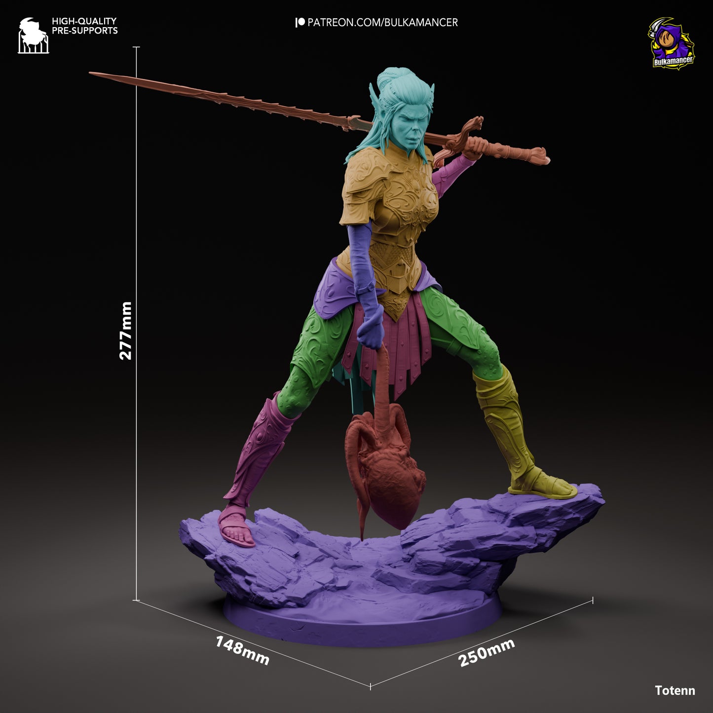 Baldur's Gate 3 Lae'zel Garage Kit | Fanmade Model by Bulkamancer | Githyaanki warrior | 3D Printed - Sephiknot