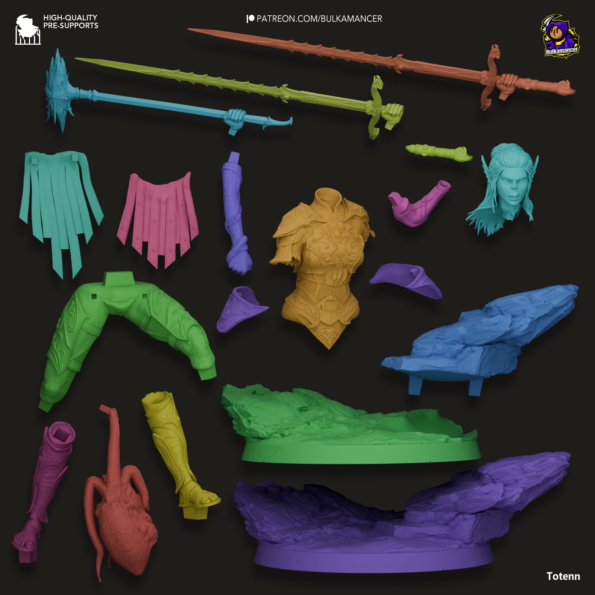 Baldur's Gate 3 Lae'zel Garage Kit | Fanmade Model by Bulkamancer | Githyaanki warrior | 3D Printed - Sephiknot