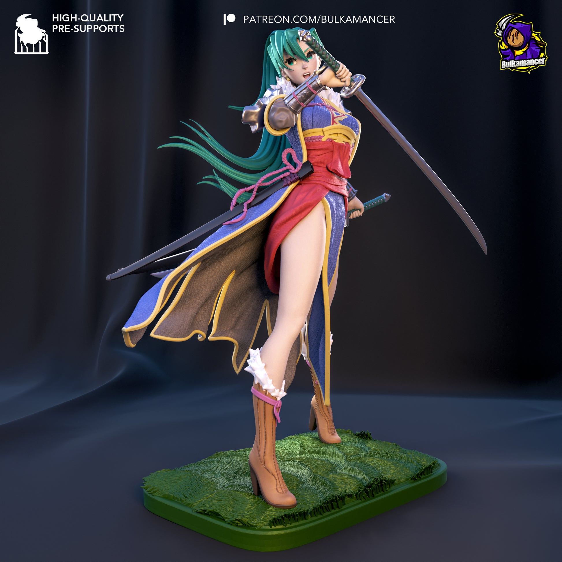 Blademaster of the Plains Garage Kit | Fanmade Model by Bulkamancer | 3D Printed - Sephiknot