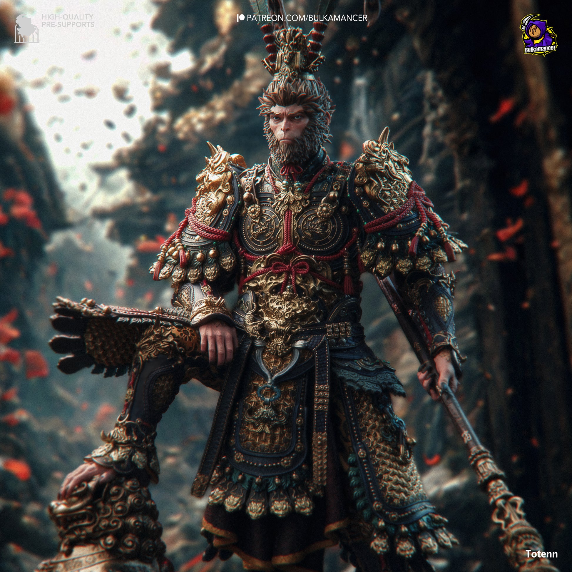 Monkey King Garage Kit | Fanmade Model by Bulkamancer | 3D Printed - Sephiknot