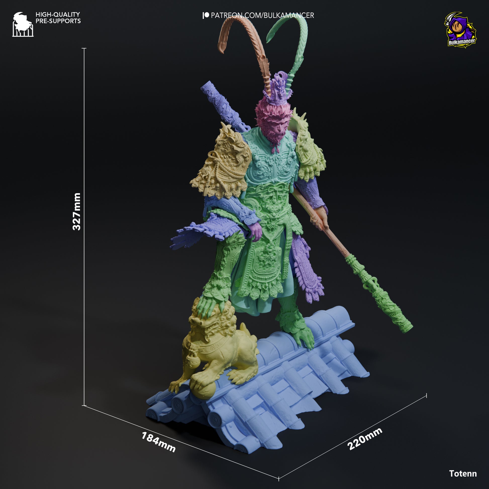 Monkey King Garage Kit | Fanmade Model by Bulkamancer | 3D Printed - Sephiknot
