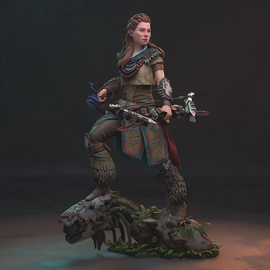 Aloy Garage Kit | Fanmade Model by h3llCreator | Retro futuristic huntress | 3D Printed