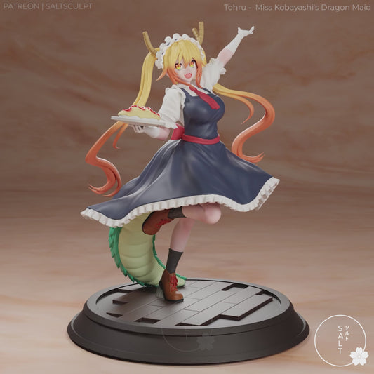Tohru from Kobayashi's Dragon Maid by SaltSculpts | High Quality Resin Print | Painted Commissions available!