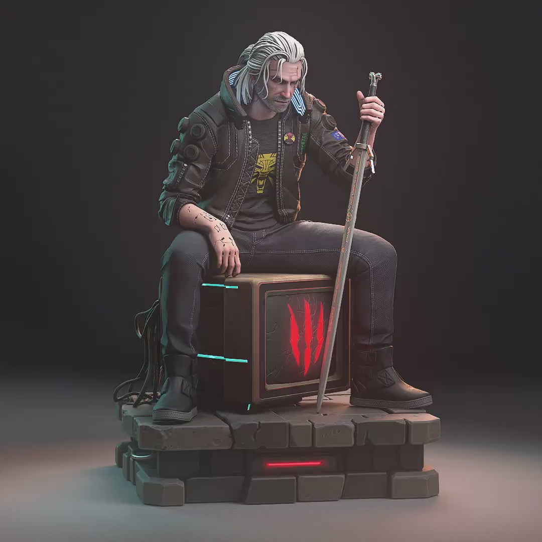 Silverronin Garage Kit | Fanmade Model by h3llCreator | Cyberpunk Geralt | 3D Printed