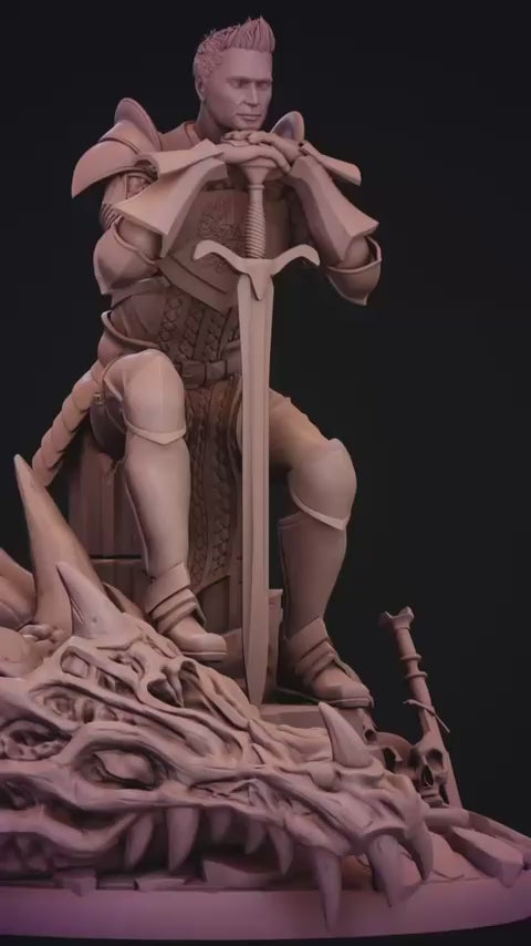 Alistair from Dragon Age by Skullpture | High Quality Resin Print | Painted Commissions available!