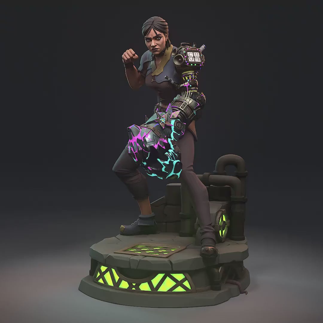 Sevika Garage Kit | Fanmade Model by h3llCreator | Defender of Zaun | 3D Printed