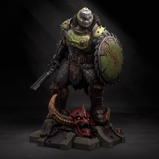 Doomguy Garage Kit | Fanmade Model by h3llCreator | Doom | 3D Printed