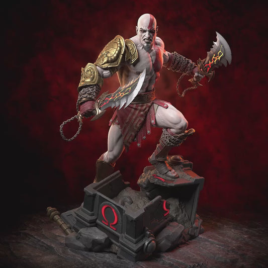 Kratos from God of War 3 by h3ll creator | High Quality Resin Print | Painted Commissions available!