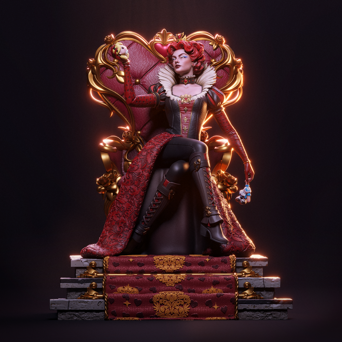 Red Queen from Alice in Wonderland by CA3D | High Quality Resin Print | Painted Commissions available! - Sephiknot
