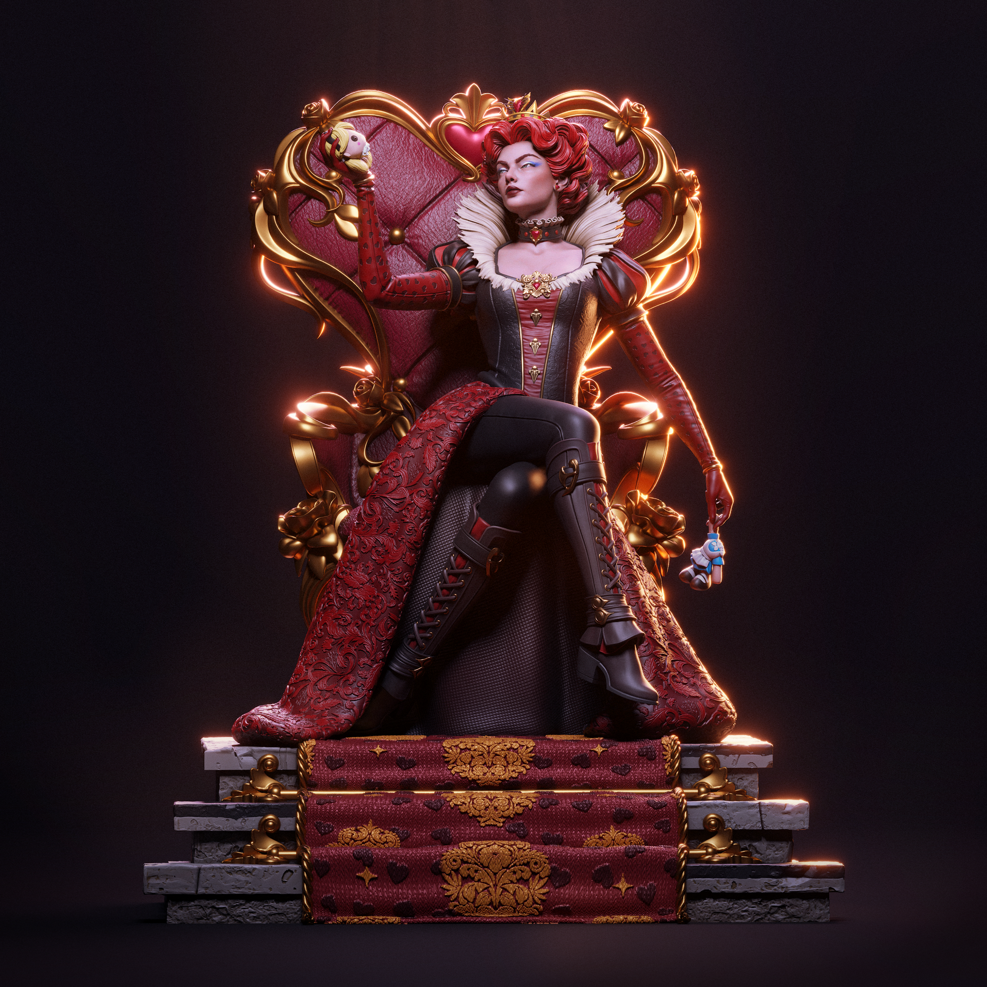 Red Queen from Alice in Wonderland by CA3D | High Quality Resin Print | Painted Commissions available! - Sephiknot