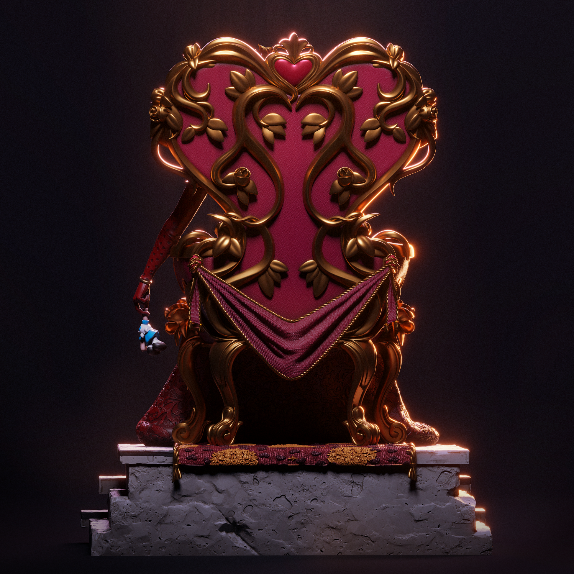 Red Queen from Alice in Wonderland by CA3D | High Quality Resin Print | Painted Commissions available! - Sephiknot