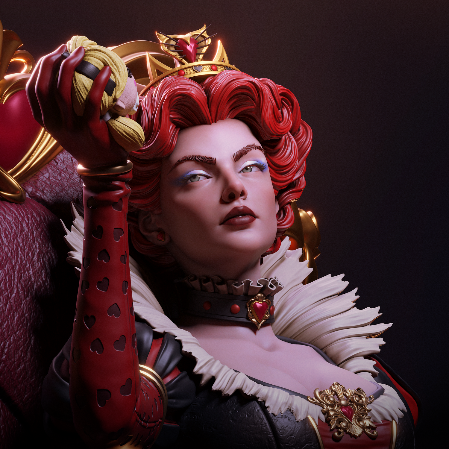 Red Queen from Alice in Wonderland by CA3D | High Quality Resin Print | Painted Commissions available! - Sephiknot