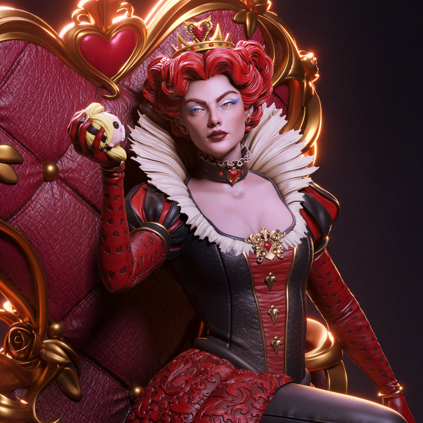 Red Queen from Alice in Wonderland by CA3D | High Quality Resin Print | Painted Commissions available! - Sephiknot